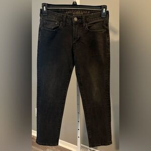 Men’s American Eagle Slim Straight Black Jeans - 28 x 28